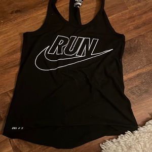 Black ‘RUN’ tank top from Nike